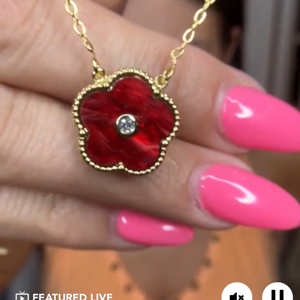 Melania Clara Gold Strawberry Necklace